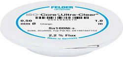 Cyna lutownicza bezołowiowa Felder Löttechnik ISO-Core ''Ultra-Clear'' Sn100Ni+ szpula Sn99,25Cu0,7Ni0,05   0.5 mm