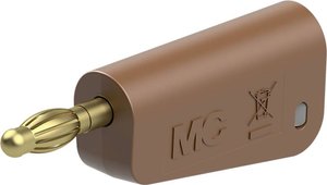 Wtyczka pojedyncza 4 mm całkowicie brązowa Stäubli LM-4A-39 Wtyk lamelowy 1 szt.
