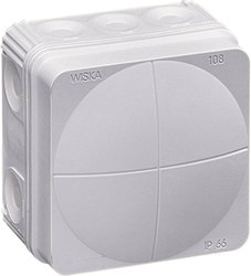 Skrzynka przyłączeniowa Wiska Combi 108/leer, IP66, (D x S x W) 76 x 76 x 51 mm, szaro-biały (ral 7035), 1 szt.