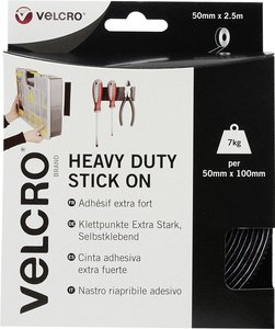 Taśma rzepowa do przyklejenia element z pętelkami i haczykami, wysoka wytrzymałość (D x S) 2500 mm x 50 mm czarny VELCRO® VEL-EC60245 2.5 m