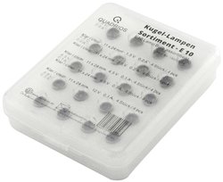 Quadrios 1802O018 Żarówka wskaźnikowa 1.5 V, 2.5 V, 4.5 V, 4.8 V, 12 V  Trzonek E10   20 części