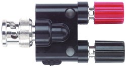 BNC (męski) do podwójnego gniazda słupka wiążącego z możliwością układania w stos Pomona Electronics1296,Wtyk laboratoryjny- 1 szt.