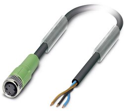 Kabel do czujników/elementów wykonawczych Phoenix Contact SAC-3P-10,0-PVC/M 8FS BK 1508378, Kabel, otwarte końcówki, 1 szt.