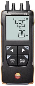 testo 512-1 – cyfrowy miernik różnicy ciśnień z połączeniem z aplikacją Manometr testo 512-1 0563 1512, 0 - 200 hPa, Od -20 °C do +50 °C, IP40