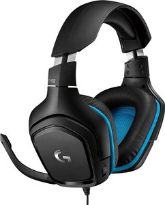 Zestaw słuchawkowy Over Ear Logitech Gaming G432 981-000770 7.1 Surround czarny, niebieski