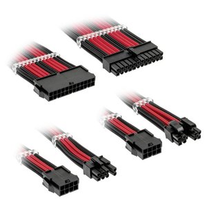 KolinkaZestaw przedłużacza kabla w oplocie Core Standard — kruczoczarny/wyścigowy czerwony kabel Kolink CORESTANDARD-EK-BRD, czarno-czerwony