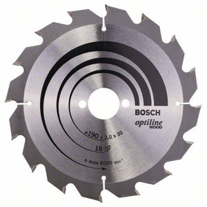 Tarcza tnąca z węglików spiekanych Bosch Accessories Optiline Wood 190 x 30 x 2 mm 1 szt.