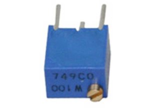Potencjometr do strojenia cermetalu, 12 zwojów, 200 kΩ, 0,25 W, THT, górny, 3266W-1-20 Bourns 3266W-1-204LF  200 kΩ THT  1 szt.
