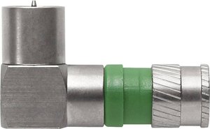Wtyk kompresyjny F, kątowy, Quickfix  Średnica kabla: 4.9 mm