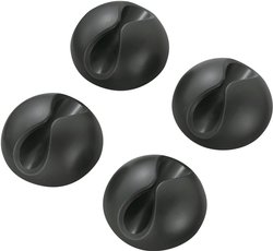 Uchwyt kablowy TRU COMPONENTS SWC-10BK/4P 542240, 9 mm (max), 4 szt.