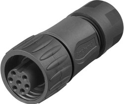 Złącze żeńskie kablowe, C016 10D006 010 12, 6+PE