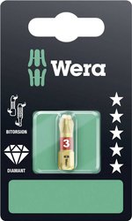 Bit krzyżakowy PH 3 Wera 851/1 BDC SB SiS 05073334001 stal narzędziowa z diamentową powłoką, Stal stopowa D 6.3 1 szt.
