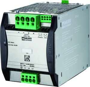 Zasilacz impulsowy Emparro 3-fazowy IN: 360 - 500 V AC OUT: 5-28V/40ADC Power Boost - na 50 sekund 24% dodatkowej mocy Zasilacz na szynę DIN Murr Elektronik  85693  28 V/DC 48 A  Ilość wyjść:1 x
