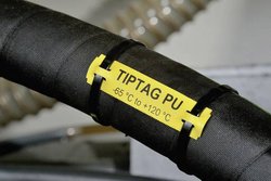 Tabliczka do oznaczania stabilizowana promieniami UV żółta rolka 11x100 mm Znacznik HellermannTyton TTAGPU11X100YE-PUR-YE (125) 556-25020, 1 szt.