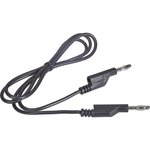 VOLTCRAFT Przewód pomiarowy złącze męskie, lamelkowe 4 mm złącze męskie, lamelkowe 4 mm 1.00 m czarny 1 szt.