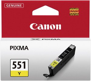 Wkład atramentowy Canon CLI-551 Y żółty 6511B001 Tusz Canon PGI-551 Y, żółty, oryginalny