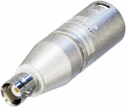 Adapter złącze męskie XLR na złącze żeńskie BNC Neutrik, NA2MBNC