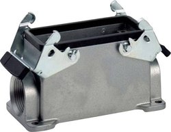 Obudowa gniazda cokołowa, wersja niska, 2 wejścia kablowe, klamra podwójna seria H-B 24 Obudowa podstawowa M25 EPIC® H-B 24 LAPP 19105000 1 szt.