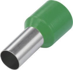 Końcówka rurkowa TRU COMPONENTS E160-12GN 1572423, Izolowane częściowo, 16 mm²  x 12 mm, 100 szt.