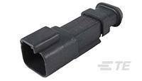 Obudowa złącza pin męskiego na kabel TE Connectivity DT04-2P-CE09, wire-to-wire, piny: 2, 1 szt.