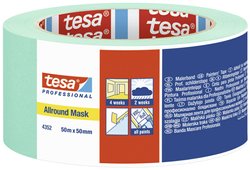 tesa® PROFESSIONAL 4352 Allround Mask - taśma maskująca do ostrych krawędzi lakieru 50m:50mm Taśma maskująca tesa 04352-00004-00 ALLROUND MASK (D x S) 50 m x 50 mm 50 m 1 szt.