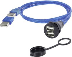 Złącze męskie USB encitech 1310-1028-01, USB Typu-A, 0.50 m, 1 szt.