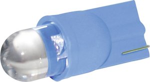 Żarówka LED 12 V T10, niebieska.