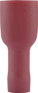Konektor żeński, izolacja PVC, tuleja, 6.3x0.8 mm, 0.5-1.0 mm2, czerwony