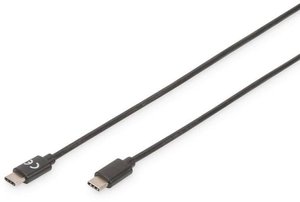 Kabel USB Digitus AK-300155-010-S, USB 2.0, Złącze męskie USB-C®, Złącze męskie USB-C®, 1.00 m