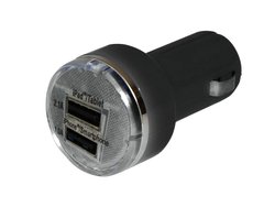 Ładowarka samochodowa USB Eufab 16551, Obciążalność prądu maks.: 2.1 A, 12 - 5 V, 24 - 5 V