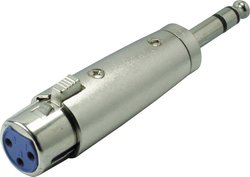 Adapter XLR złącze żeńskie XLR - złącze męskie jack 6,3 mm Stereo Kash 55035 1 szt.