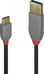 Kabel USB LINDY LINDY 2m USB 2.0 A/C Kabel Anthra, USB 2.0, Złącze męskie USB-A, Złącze męskie USB-C®, 2.00 m