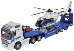 Majorette Volvo Truck + Airbus H135/H145 Helikopter policyjny