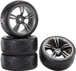 Kompletne koła w skali 1:10 Devil 5M Gun metal 4 szt. Koło kompletne Reely RE-6755052 1:10 Devil 4 szt.