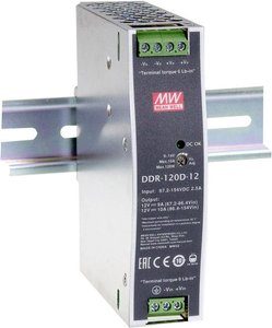 Przetwornik DC/DC na szynę DIN Mean Well DDR-120D-48 DDR-120D-48  48 V/DC 2.5 A 120 W Ilość wyjść:1 x