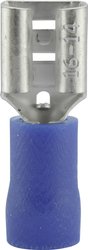 Konektor żeński, częściowa izolacja PCW, tuleja, 6.3x0.8 mm, 1.5-2.5 mm2, niebieski