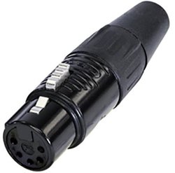 Złącze męskie XLR Rean AV RC5F-B RC5F-B, złącze żeńskie proste, 1 szt.
