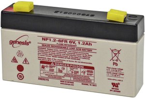 Akumulator ołowiowy EnerSys Hawker Standby Genesis NP1.2-6, AGM, 6 V, 1.2 Ah