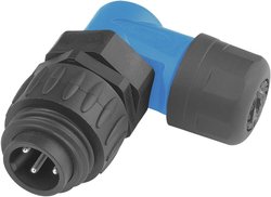 Złącze wtykowe kątowe Amphenol C016 20K003 100 10, 3-pin + PE, przyłącze śrubowe