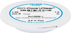 Cyna lutownicza Felder Löttechnik ISO-Core ''Clear'' Sn100Ni+ szpula Sn99,25Cu0,7Ni0,05   1 mm