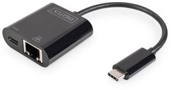 adapter RJ45, USB-C Digitus DN-3027 DN-3027, [1x złącze męskie USB-C - 1x złącze żeńskie RJ45, złącze żeńskie USB-C]