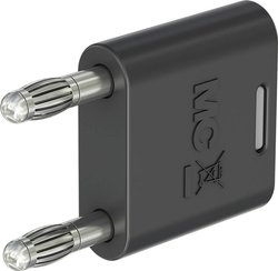 Złączka bananowa Stäubli KS2-4N-19 64.4010-21 Średnica pinu: 4 mm Rozstaw kołków: 19 mm czarny 1 szt.