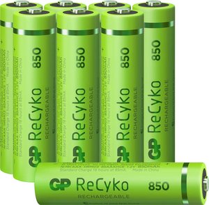 Akumulator AAA/R03 GP Batteries GPRCK85AAA079C8, NiMH, 850 mAh, 1.2 V, 8 szt.