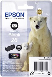 Epson atrament T2611, 26 tusz oryginalny  Foto czarny C13T26114012