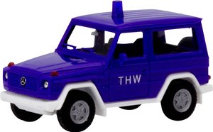 Model pojazdu uprzywilejowanego Herpa 094825 H0 Mercedes Benz Model G &quot,THW&quot,