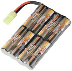 Zestaw baterii modelarskich Reely (NiMh) 9,6 V 2300 mAh ilość ogniw: 8 sztyftów mini-Tamiya Pakiet akumulatorów (NiMH) 9.6 V 2300 mAh  Reely Stick Wtyczka Mini-Tamiya