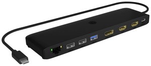 Stacja dokująca do laptopa USB-C® ICY BOX Stacja dokująca do laptopa USB-C® IB-DK2116-C Pasuje do produktów marki: uniwersalny  z funkcją ładowania, zintegrowany czytnik kart, zasilanie USB-C®