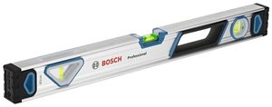 Poziomica 60 cm (czytelna ze wszystkich stron, obudowa aluminiowa, wytrzymałe zaślepki) Lekka poziomica Bosch Professional 1.600.A01.6BP