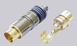 Złącze męskie DIN miniaturowe  BKL Electronic 0212017, złocony, złącze męskie proste, 1 szt.