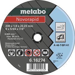 Tarcza tnąca prosta Metabo Novorapid 616274000 230 mm 25 szt.